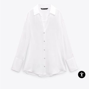 Zara satin shirt